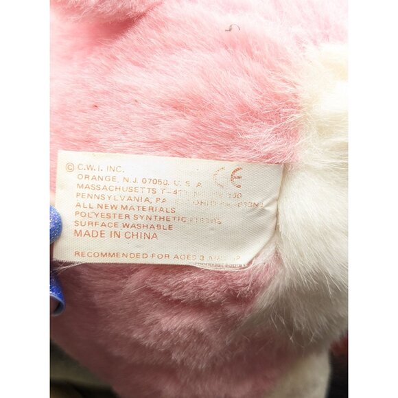 Vintage Cuddle Wit Pink Rabbit With Carrot Stuffed Animal 16" - Picture 4 of 5